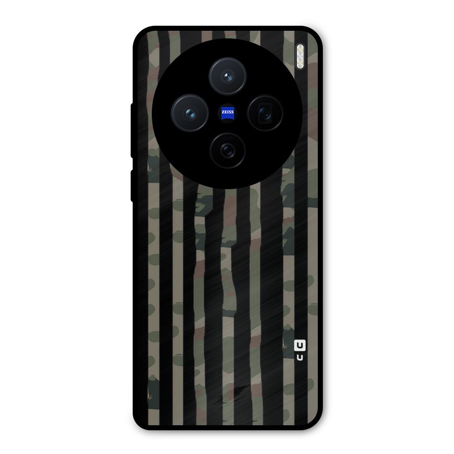 Army Stripes Metal Back Case for Vivo X200