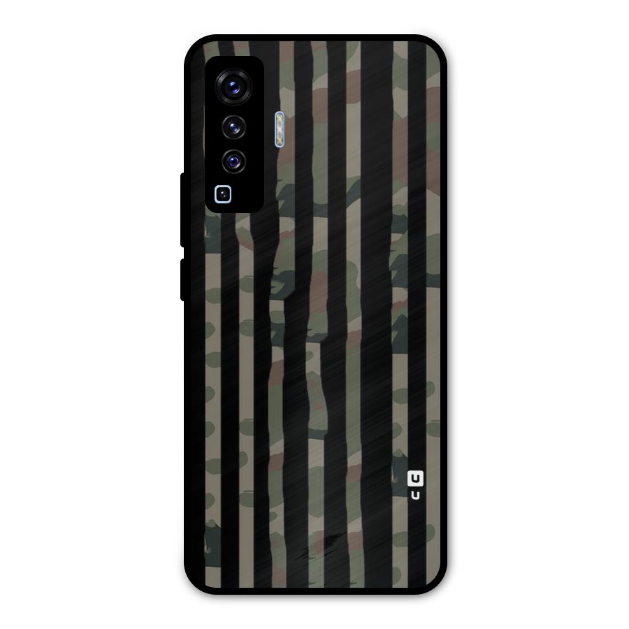 Army Stripes Metal Back Case for Vivo X50
