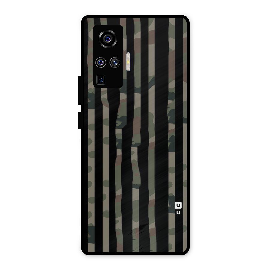 Army Stripes Metal Back Case for Vivo X50 Pro