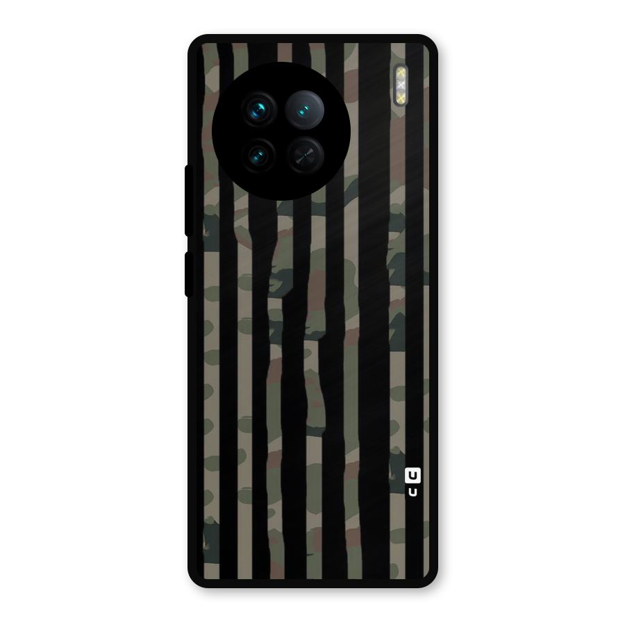 Army Stripes Metal Back Case for Vivo X90