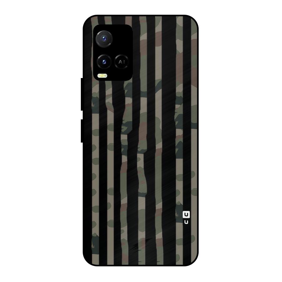 Army Stripes Metal Back Case for Vivo Y21