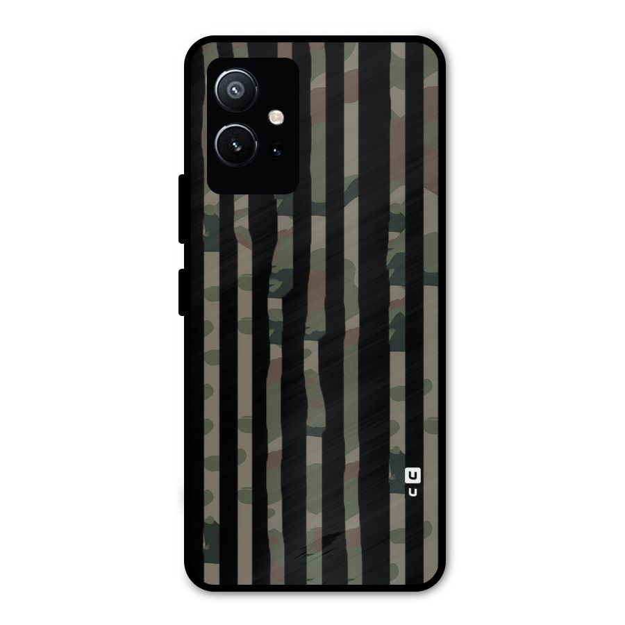 Army Stripes Metal Back Case for Vivo Y75 5G
