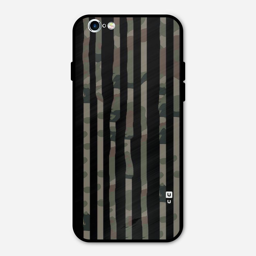 Army Stripes Metal Back Case for iPhone 6 6s