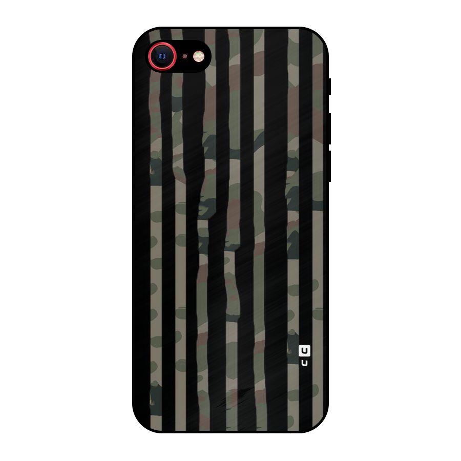Army Stripes Metal Back Case for iPhone 7