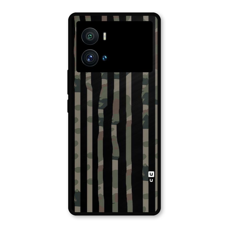 Army Stripes Metal Back Case for iQOO 9 Pro