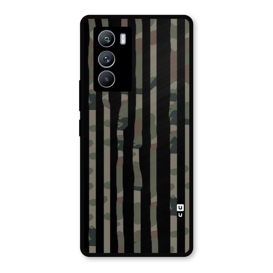 Army Stripes Metal Back Case for iQOO 9 SE