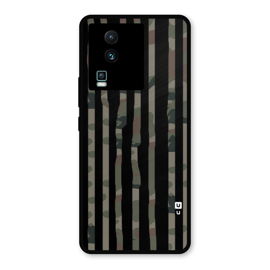 Army Stripes Metal Back Case for iQOO Neo 7