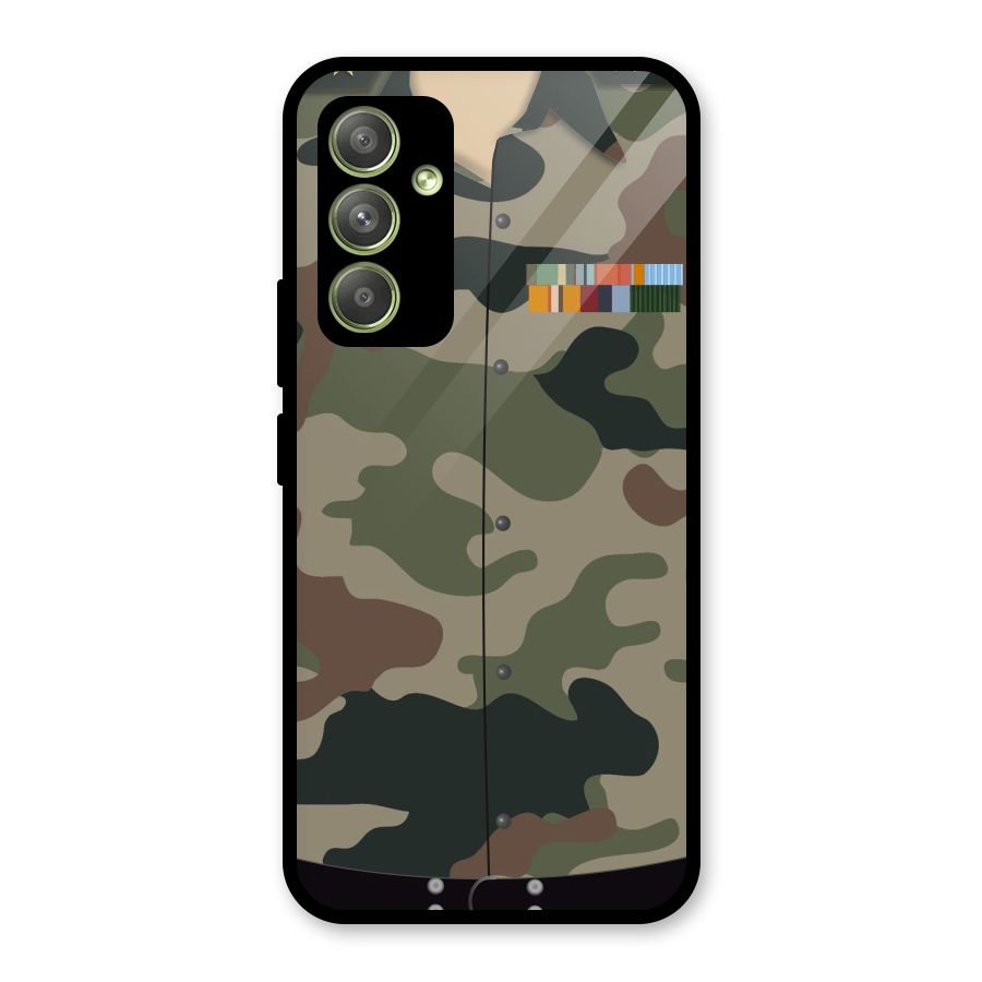 Army Uniform Glass Back Case for Galaxy A54