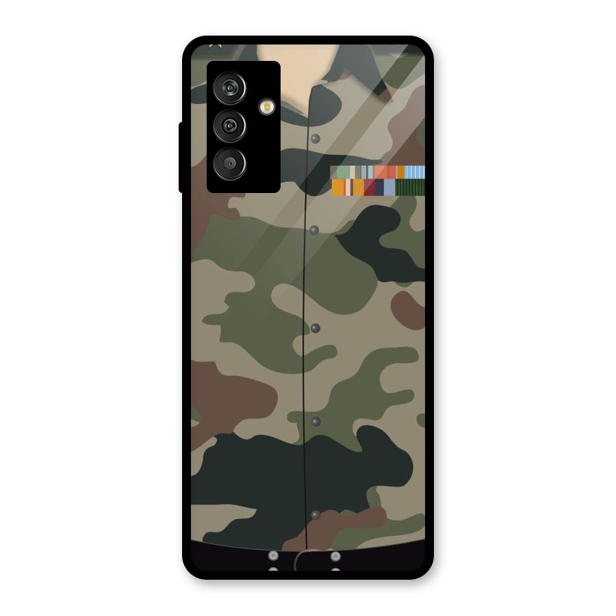 Army Uniform Glass Back Case for Galaxy M13