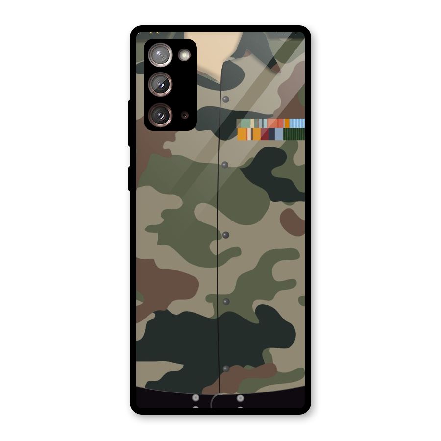 Army Uniform Glass Back Case for Galaxy Note 20