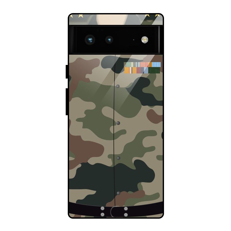 Army Uniform Glass Back Case for Google Pixel 6