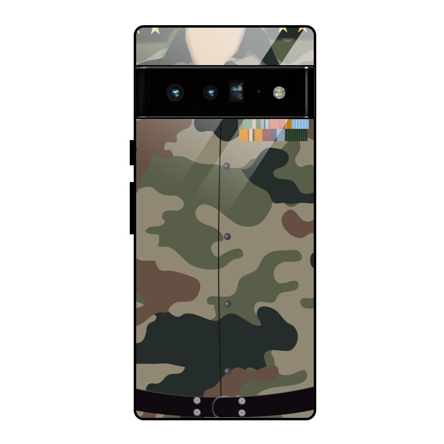 Army Uniform Glass Back Case for Google Pixel 6 Pro