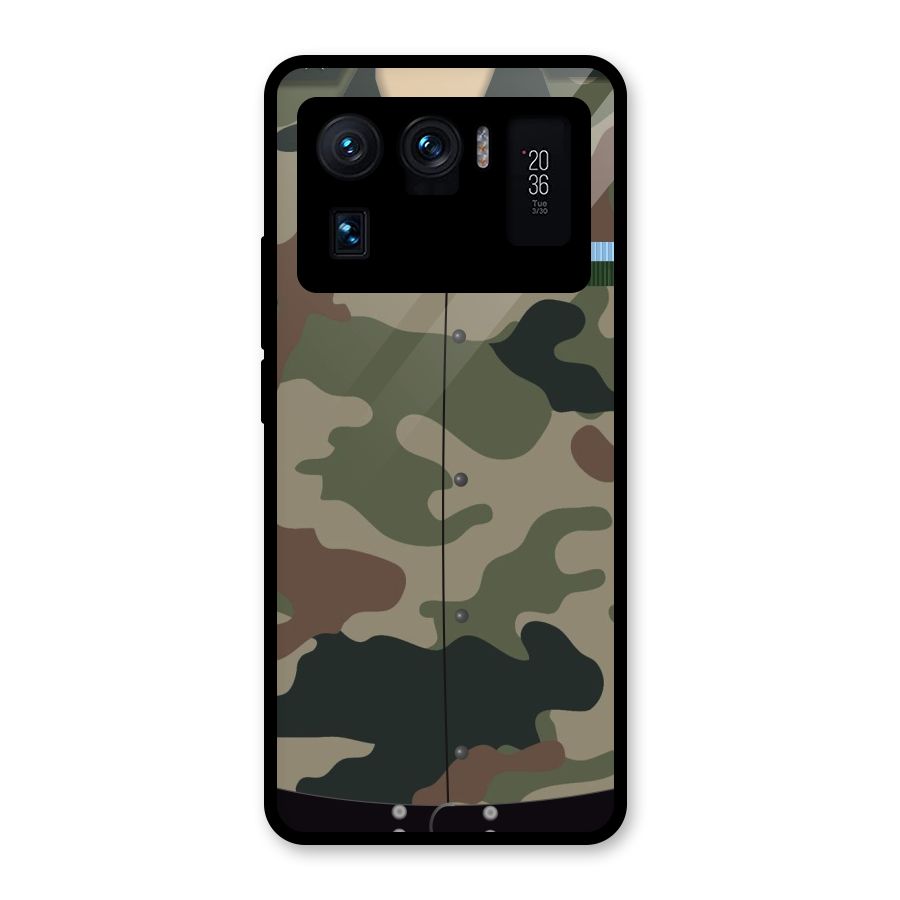 Army Uniform Glass Back Case for Mi 11 Ultra