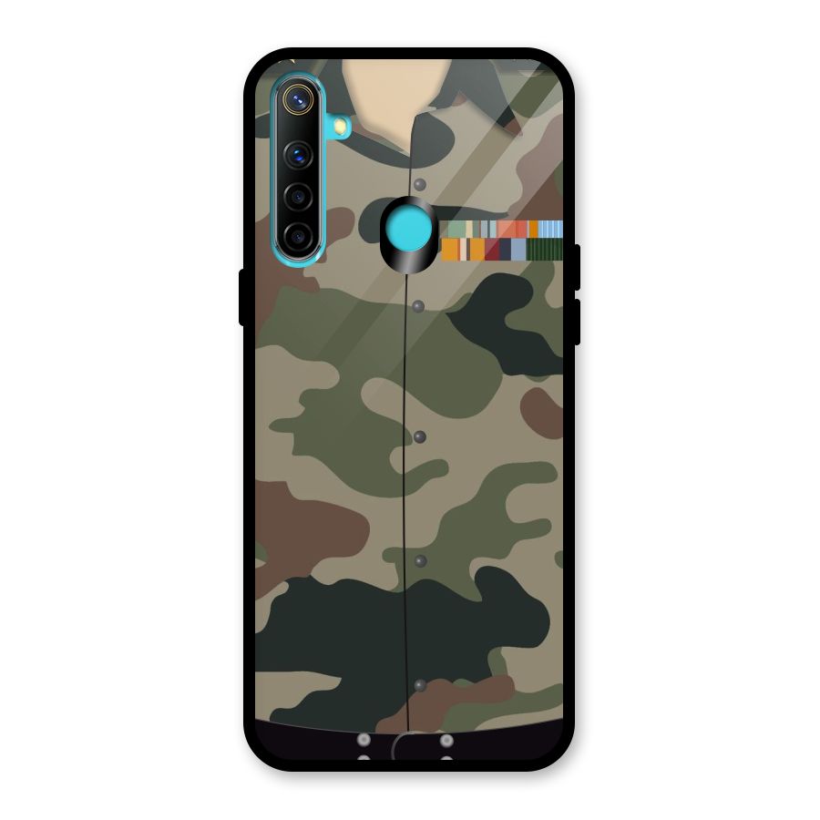 Army Uniform Glass Back Case for Realme 5
