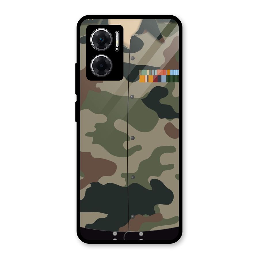 Army Uniform Glass Back Case for Redmi 11 Prime 5G