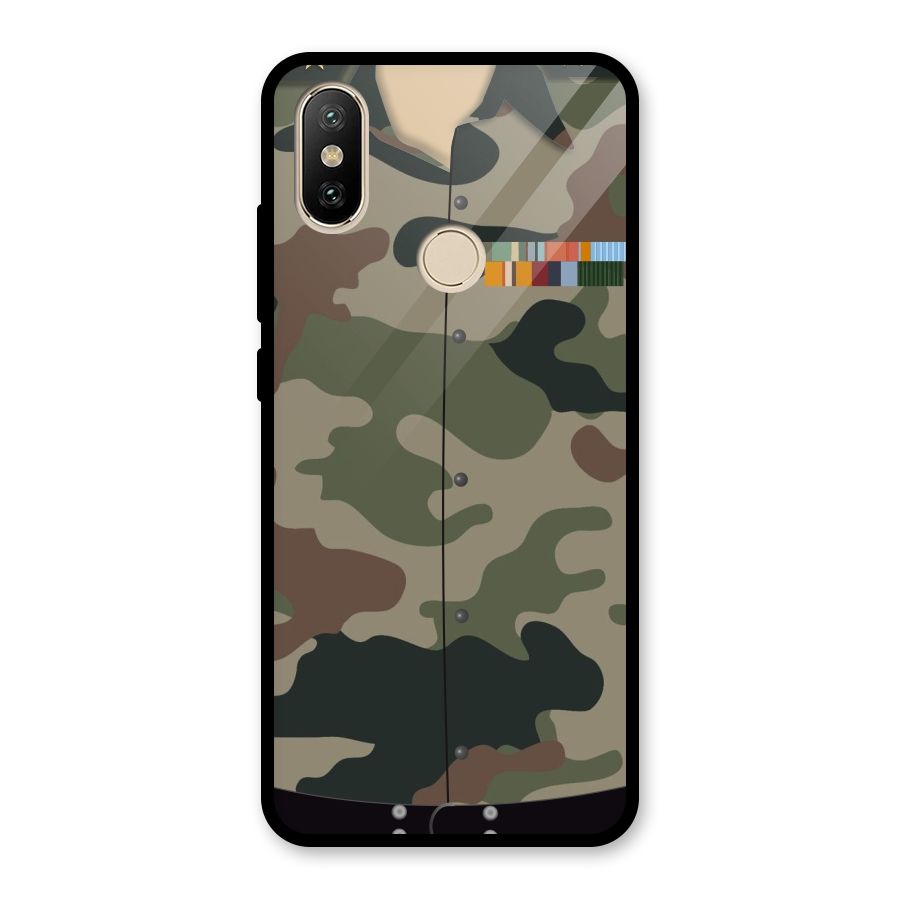 Army Uniform Glass Back Case for Redmi A2