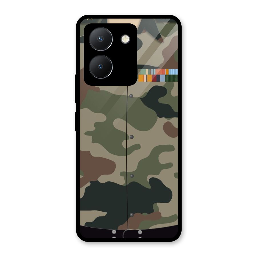Army Uniform Glass Back Case for Vivo Y36
