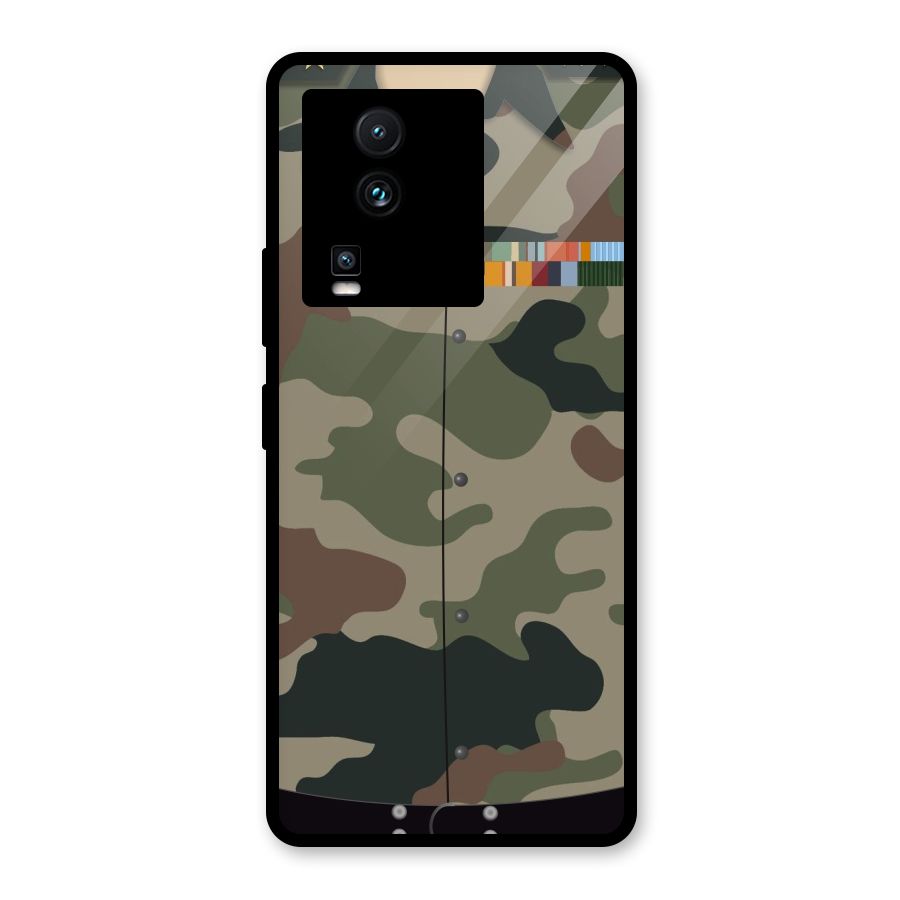 Army Uniform Glass Back Case for Vivo iQOO Neo 7