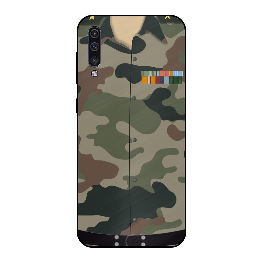 Army Uniform Metal Back Case for Galaxy A50