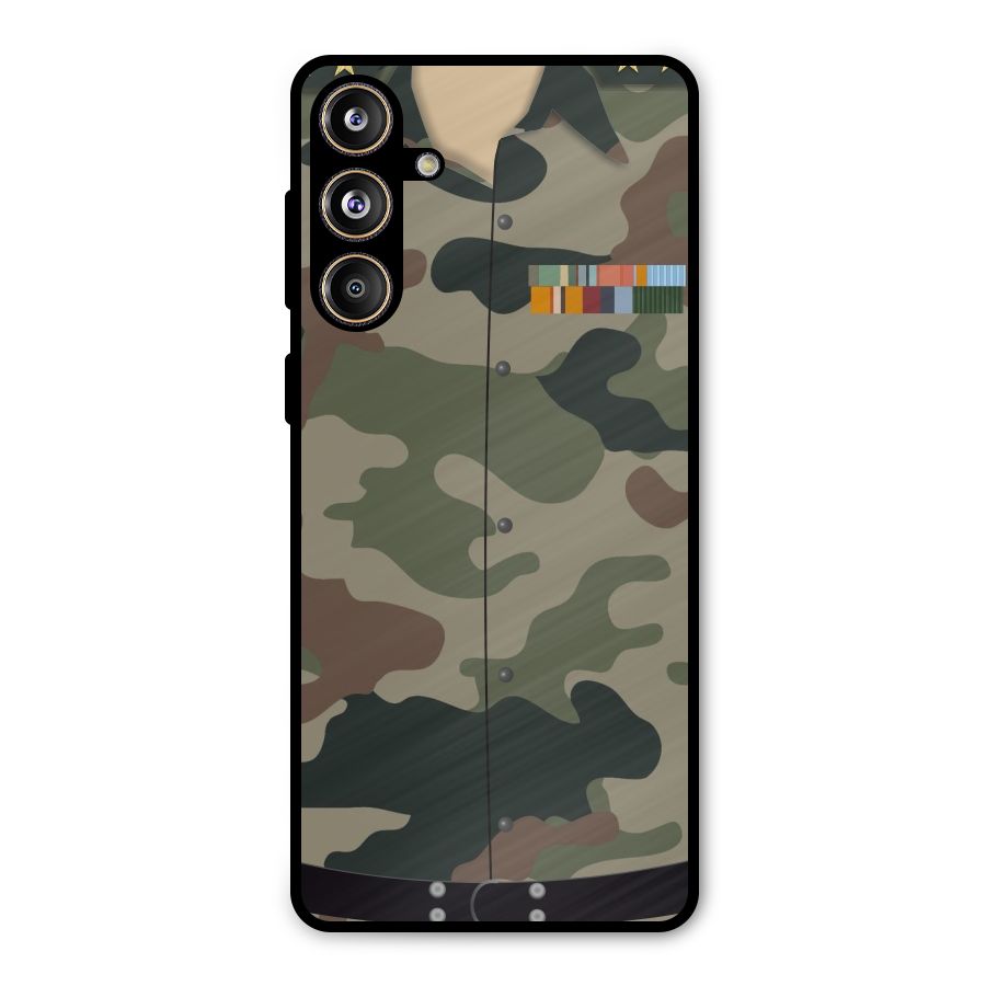 Army Uniform Metal Back Case for Galaxy F55