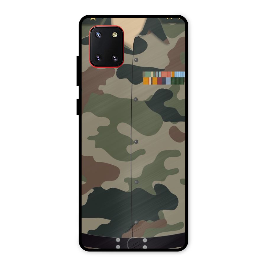 Army Uniform Metal Back Case for Galaxy Note 10 Lite