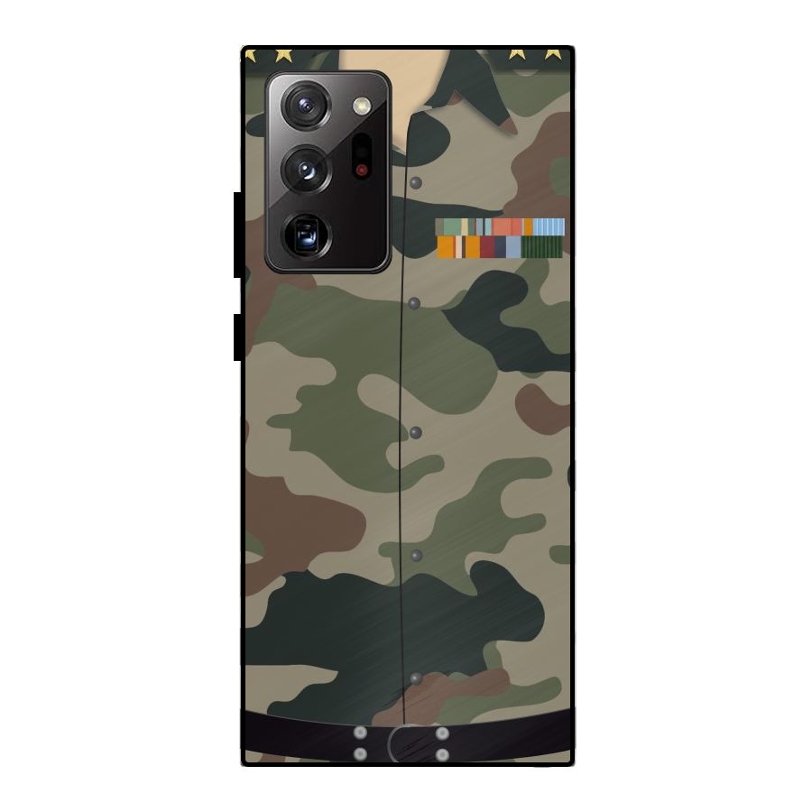 Army Uniform Metal Back Case for Galaxy Note 20 Ultra 5G