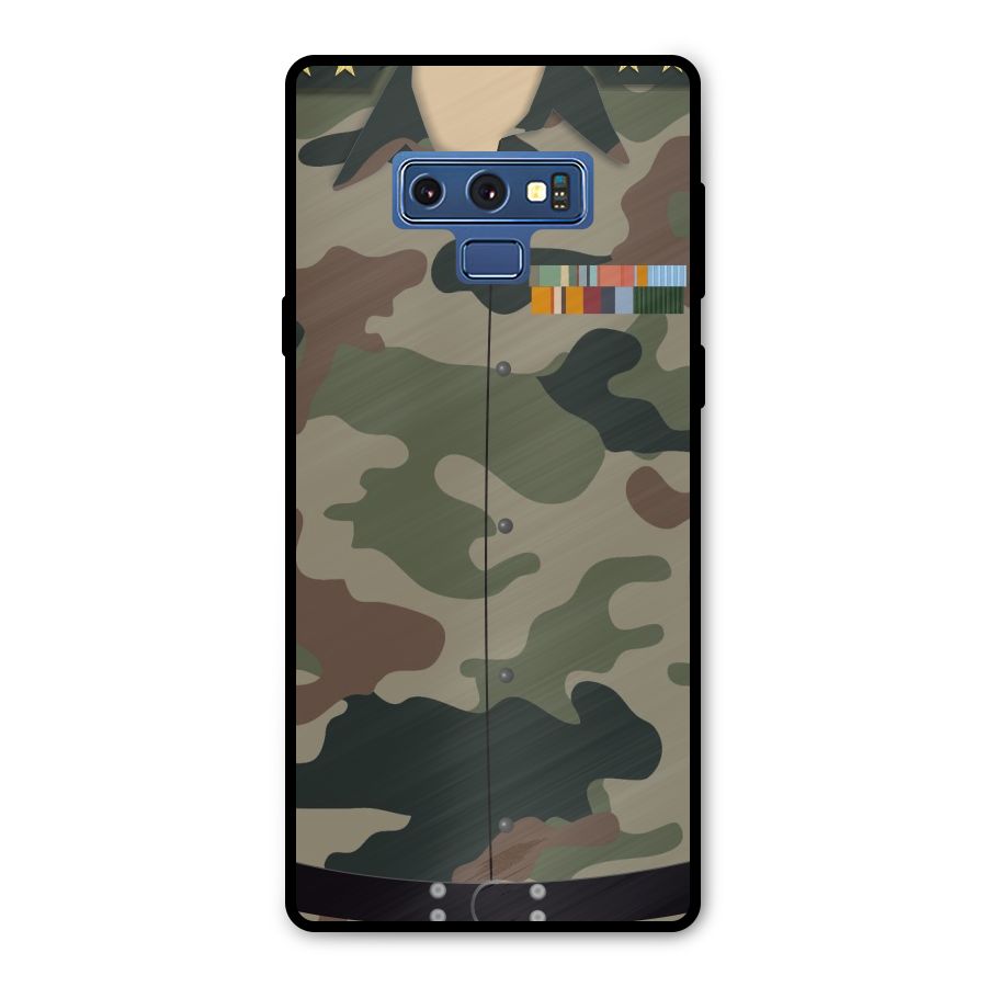 Army Uniform Metal Back Case for Galaxy Note 9
