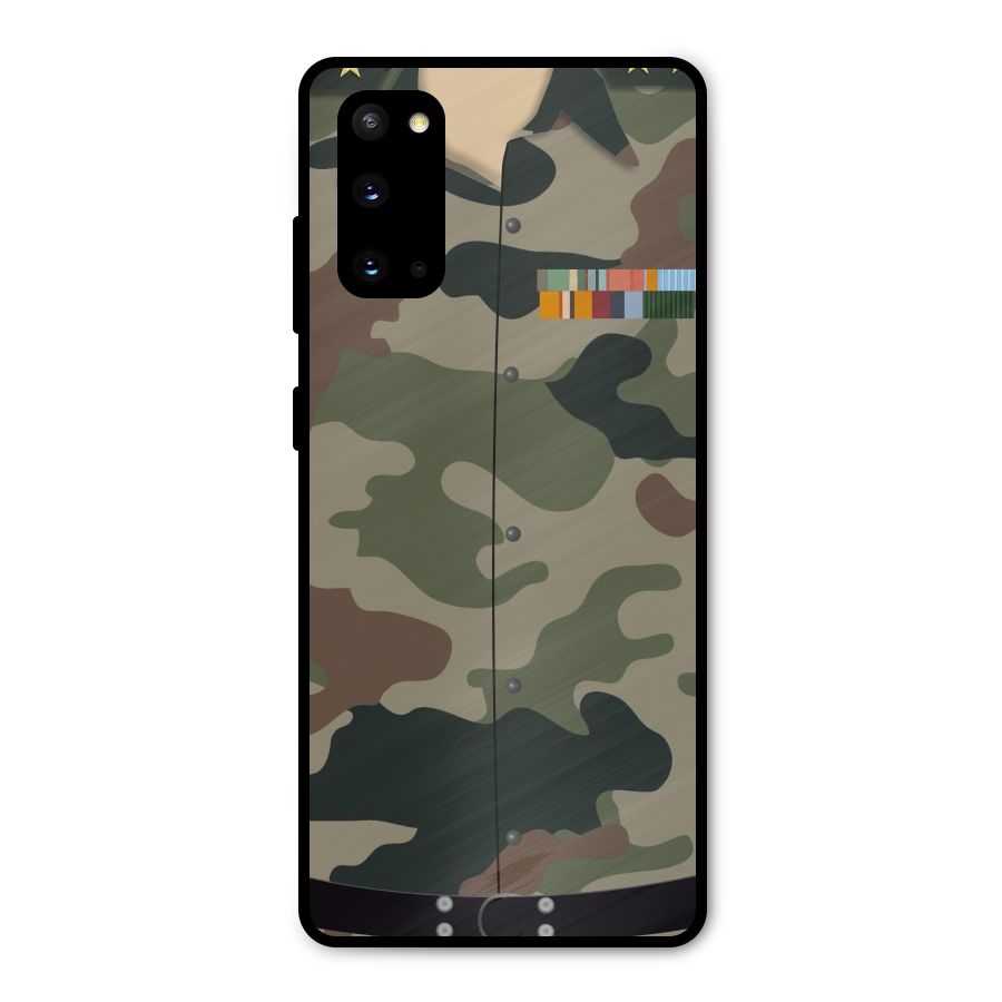Army Uniform Metal Back Case for Galaxy S20