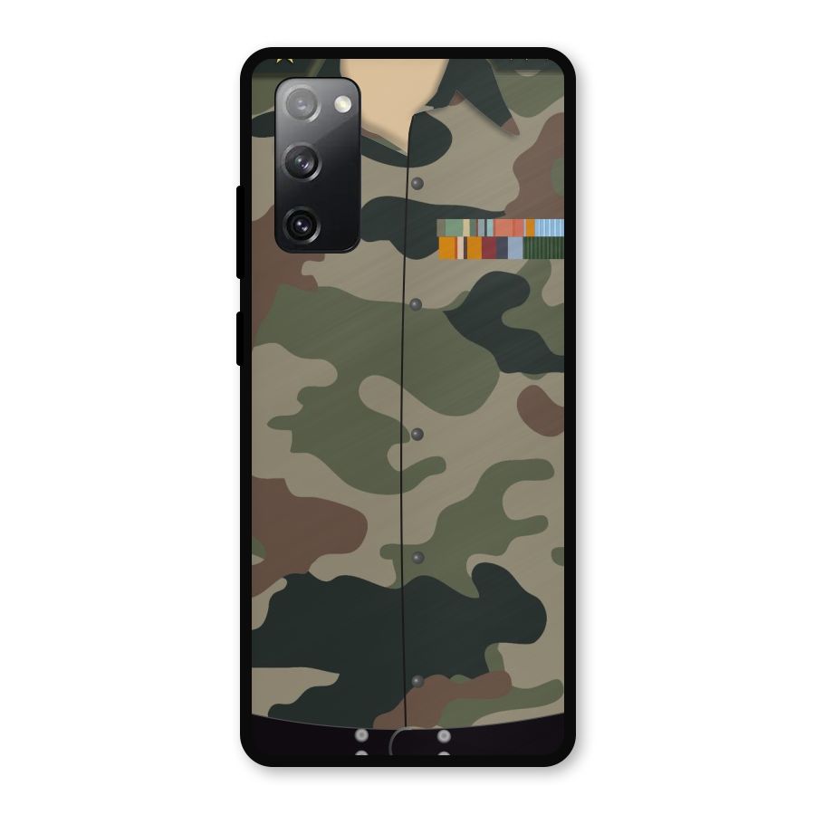 Army Uniform Metal Back Case for Galaxy S20 FE 5G