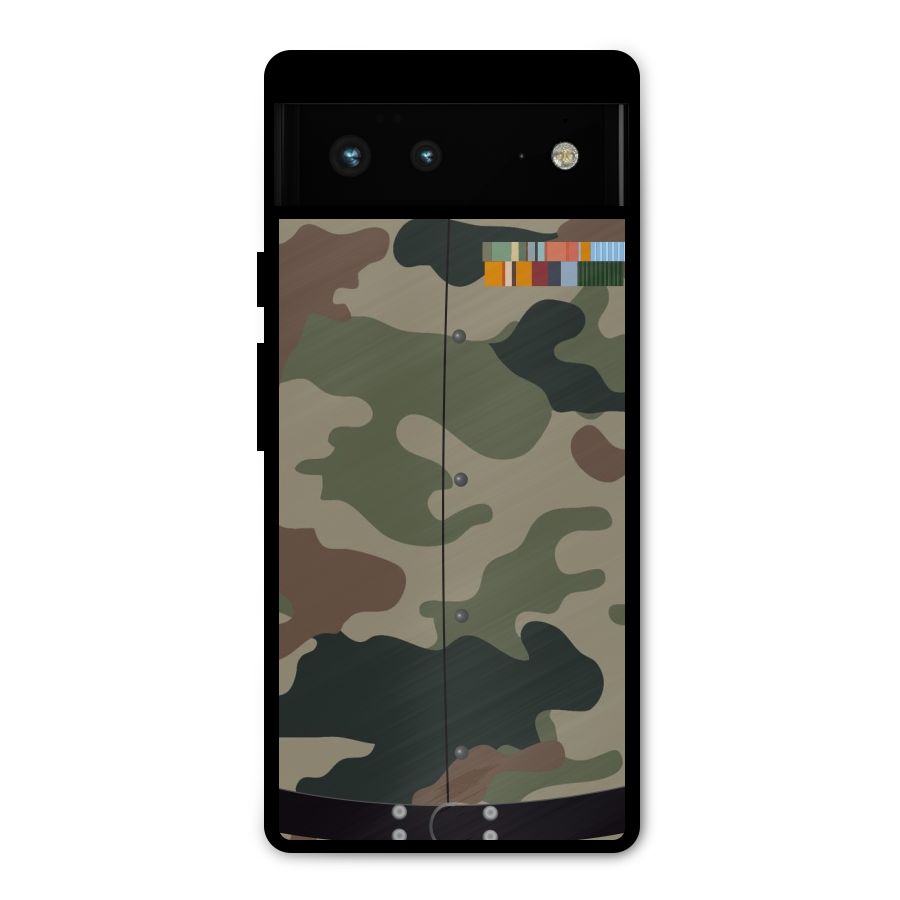 Army Uniform Metal Back Case for Google Pixel 6