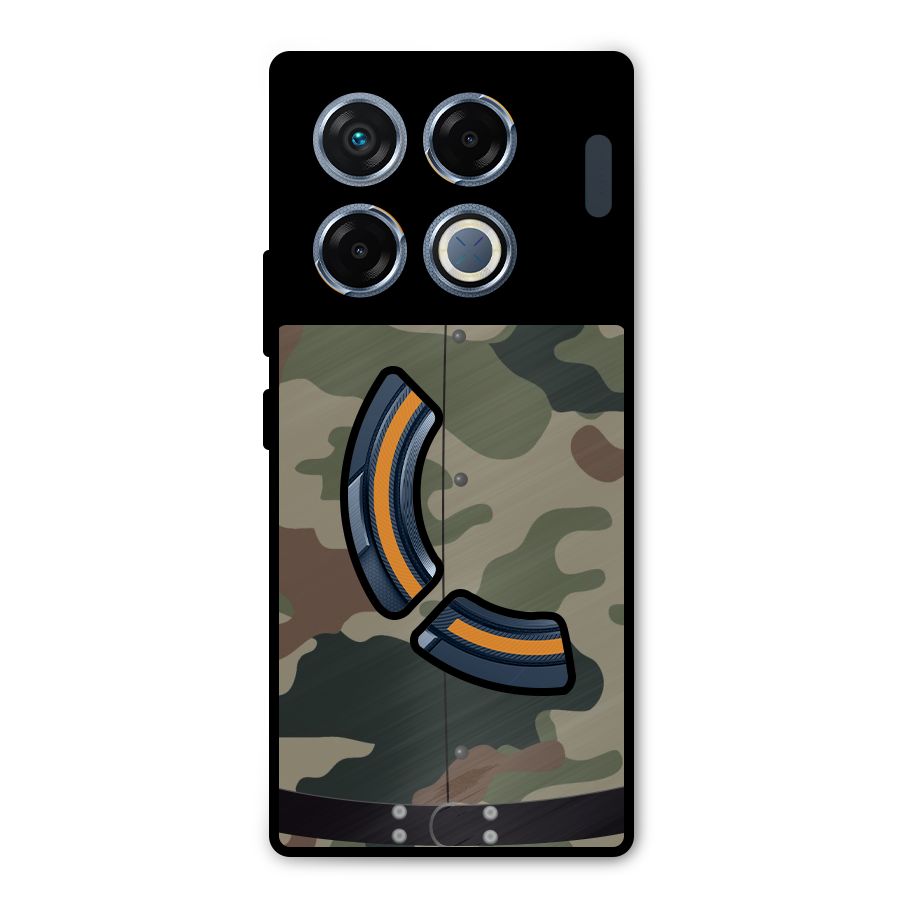 Army Uniform Metal Back Case for Infinix GT 20 Pro