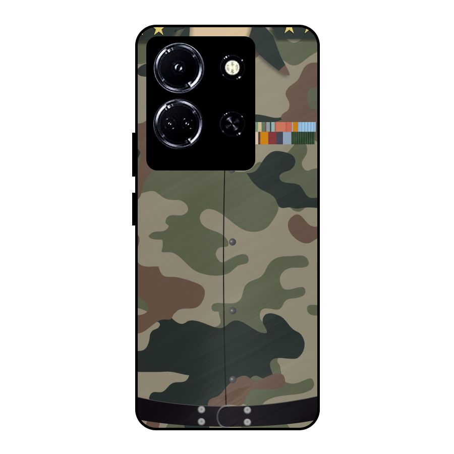 Army Uniform Metal Back Case for Infinix Note 30 5G