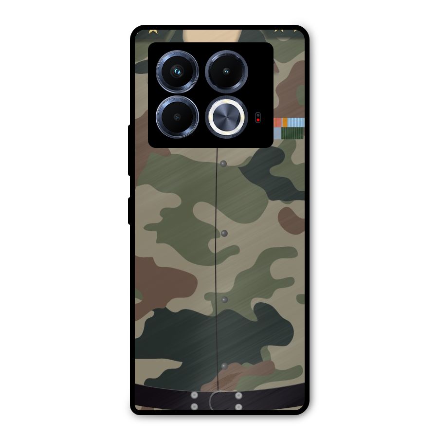 Army Uniform Metal Back Case for Infinix Note 40 5G