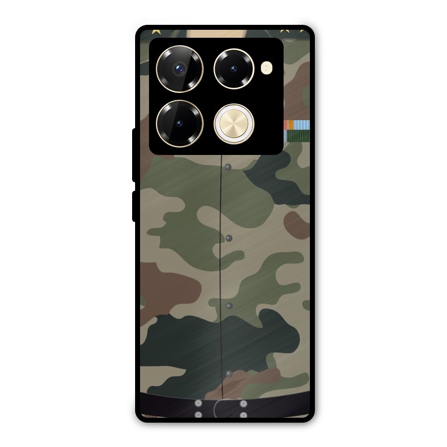 Army Uniform Metal Back Case for Infinix Note 40 Pro