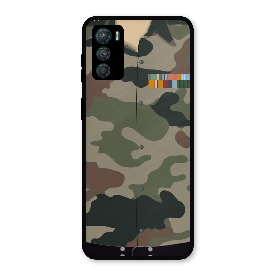 Army Uniform Metal Back Case for Moto G42