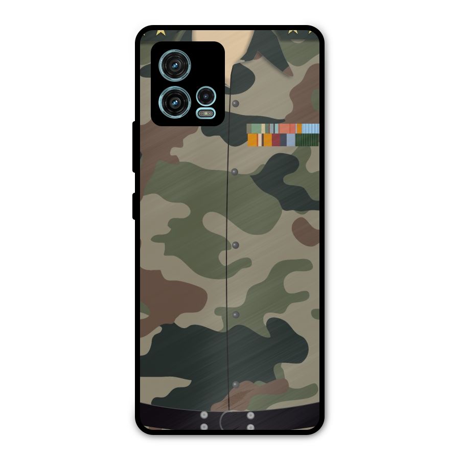 Army Uniform Metal Back Case for Moto G72