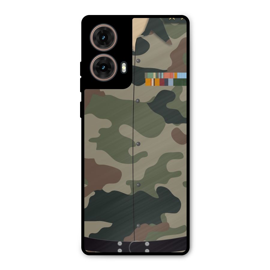 Army Uniform Metal Back Case for Moto G85