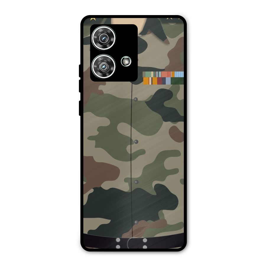 Army Uniform Metal Back Case for Motorola Edge 40 Neo