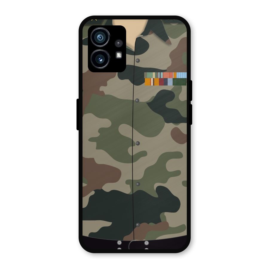 Army Uniform Metal Back Case for Nothing Phone 1