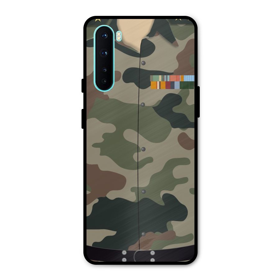 Army Uniform Metal Back Case for OnePlus Nord
