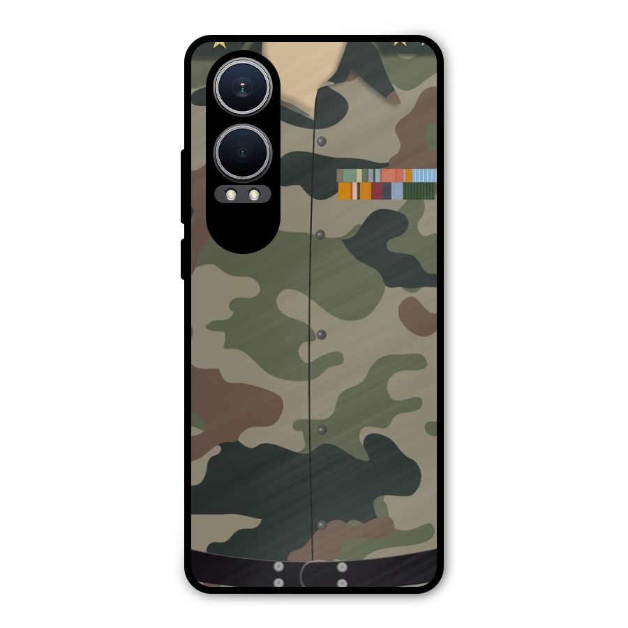 Army Uniform Metal Back Case for OnePlus Nord CE4 Lite