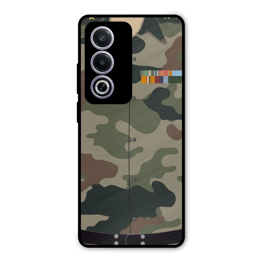 Army Uniform Metal Back Case for Oppo A3 Pro