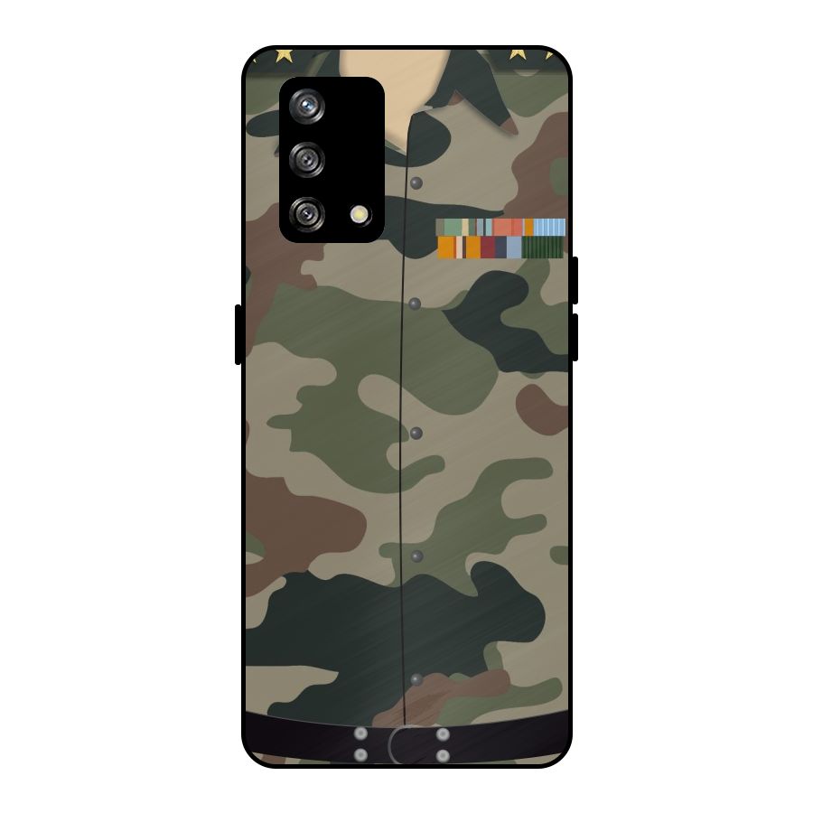 Army Uniform Metal Back Case for Oppo F19