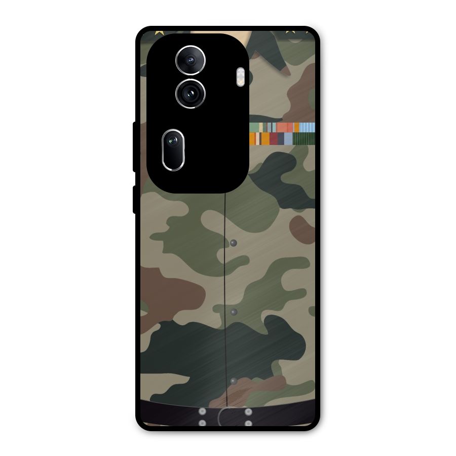 Army Uniform Metal Back Case for Oppo Reno11 Pro 5G