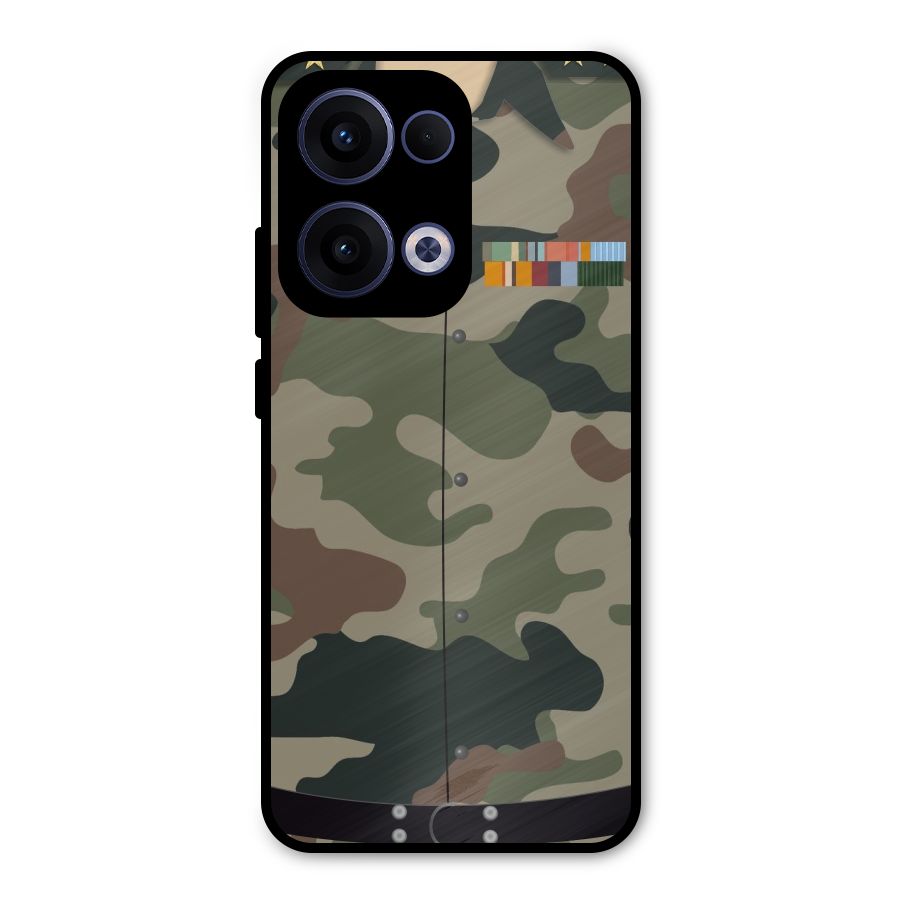 Army Uniform Metal Back Case for Oppo Reno13