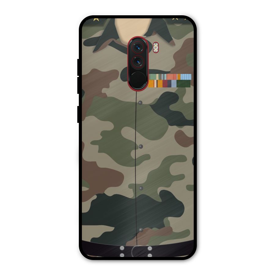 Army Uniform Metal Back Case for Poco F1