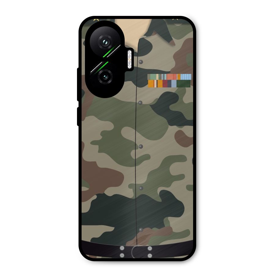 Army Uniform Metal Back Case for Poco F7