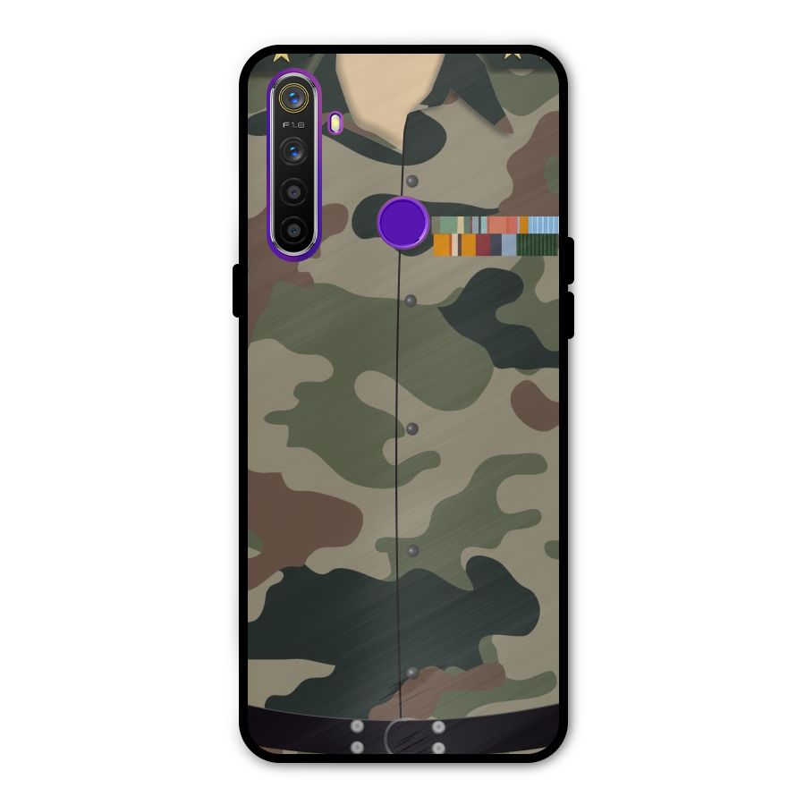 Army Uniform Metal Back Case for Realme 5i