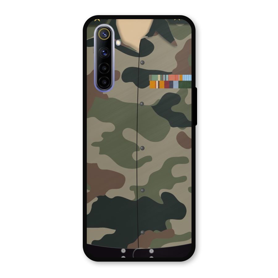 Army Uniform Metal Back Case for Realme 6