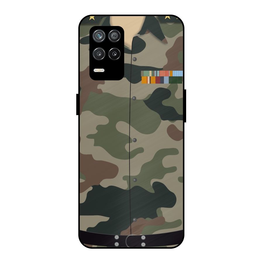 Army Uniform Metal Back Case for Realme 8s 5G